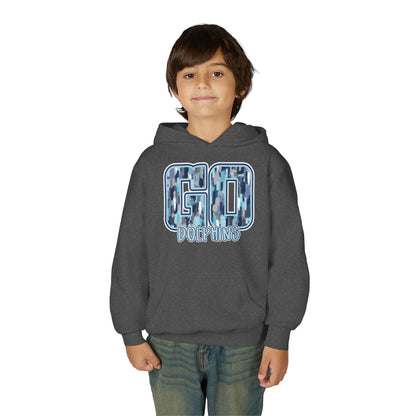 Youth GO Dolphins Hoodie - Gildan