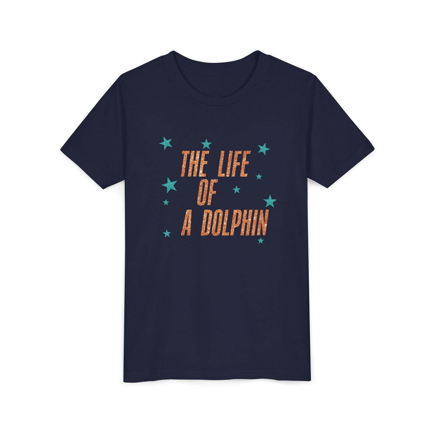 Life of a Dolphin Faux Glitter - Bella Canvas