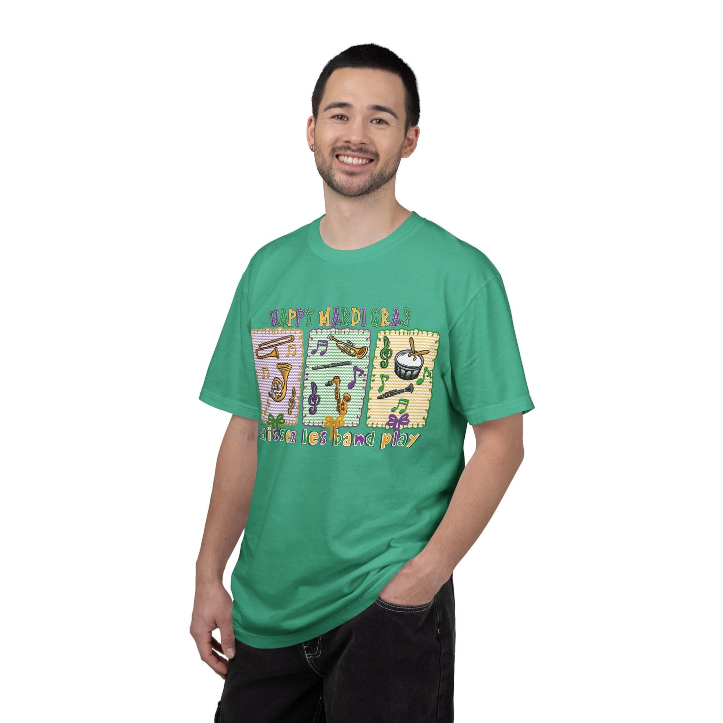 Happy Mardi Gras Jazz T-Shirt — Let the Good Times Roll Shirt