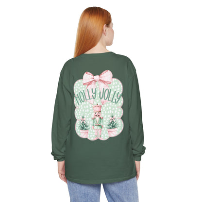 Holly Jolly Long Sleeve Tee - Comfort Colors