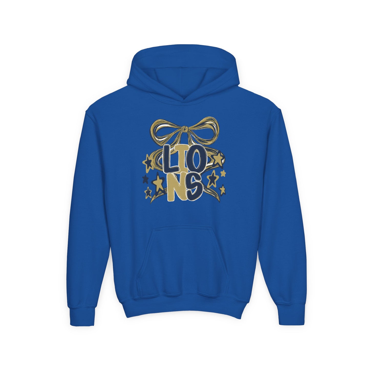 Youth Lions Twirly Ribbon Hoodie