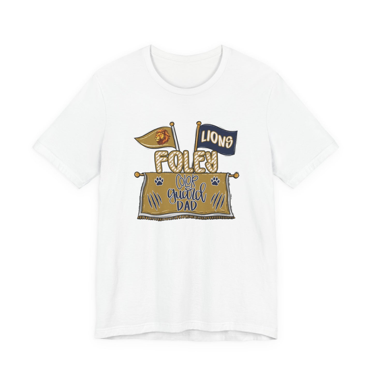 Adult Lions Color Guard Dad Tee - Bella Canvas