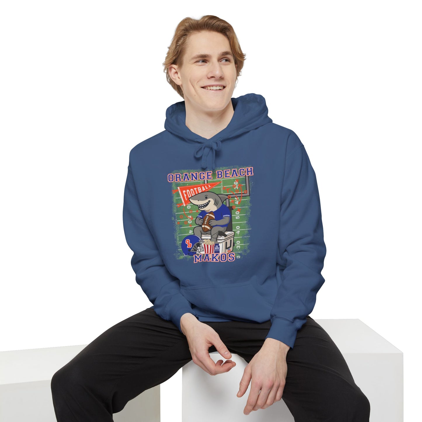 Adult Makos Tailgate Time Hoodie Comfort Colors