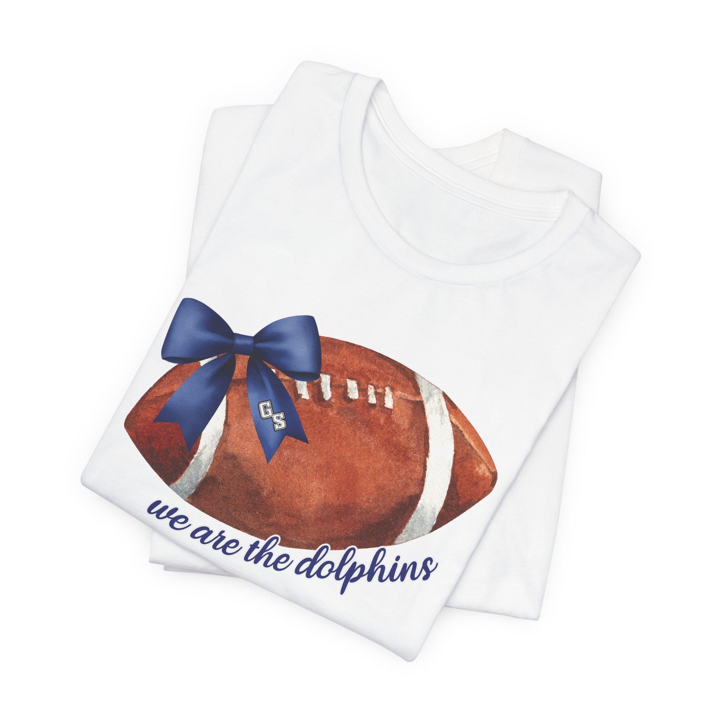 Adult Dolphins Coquette Football Tee