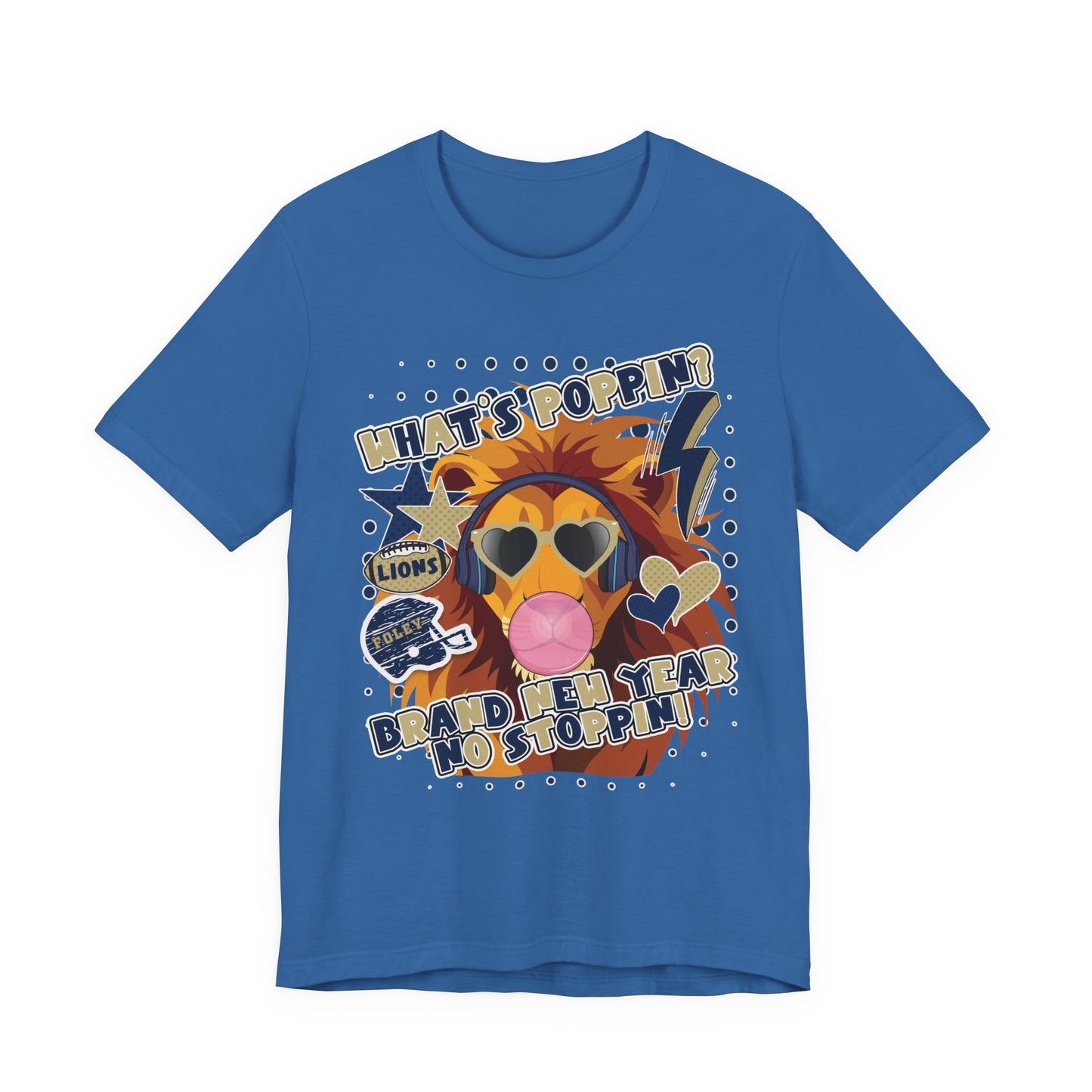 What's Poppin Lion Graphic Tee - Bella Canvas