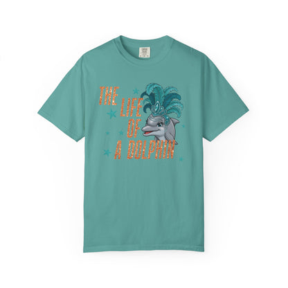 Adult Life of a Dolphin Faux Glitter - Comfort Colors