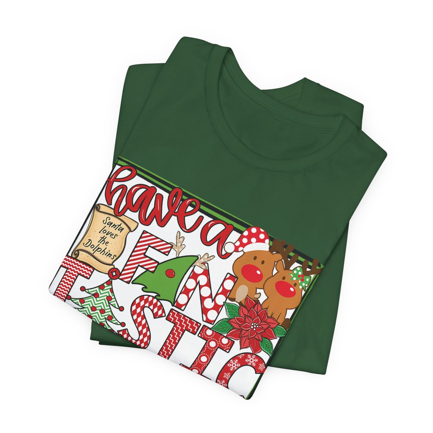 Dolphins Fintastic Christmas - Bella Canvas