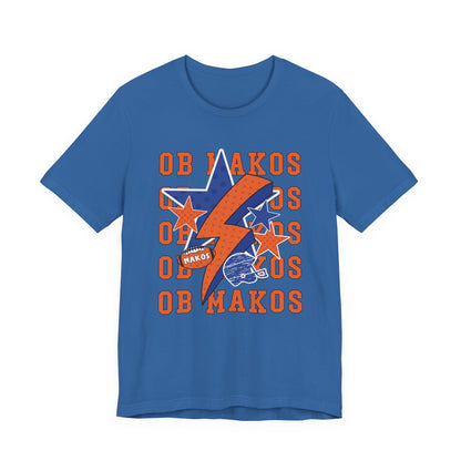 Adult Makos Lightning Football Tee - Bella Canvas