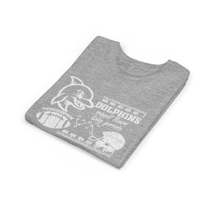 Youth Dolphin Football Tee - Bella Canvas