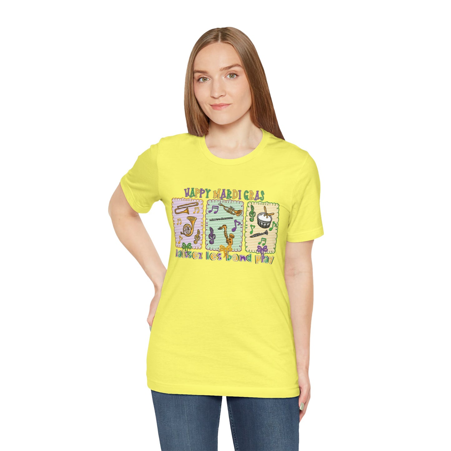 Mardi Gras T-Shirt — "Happy Mardi Gras" Carnival Mask & Beads Celebration Tee
