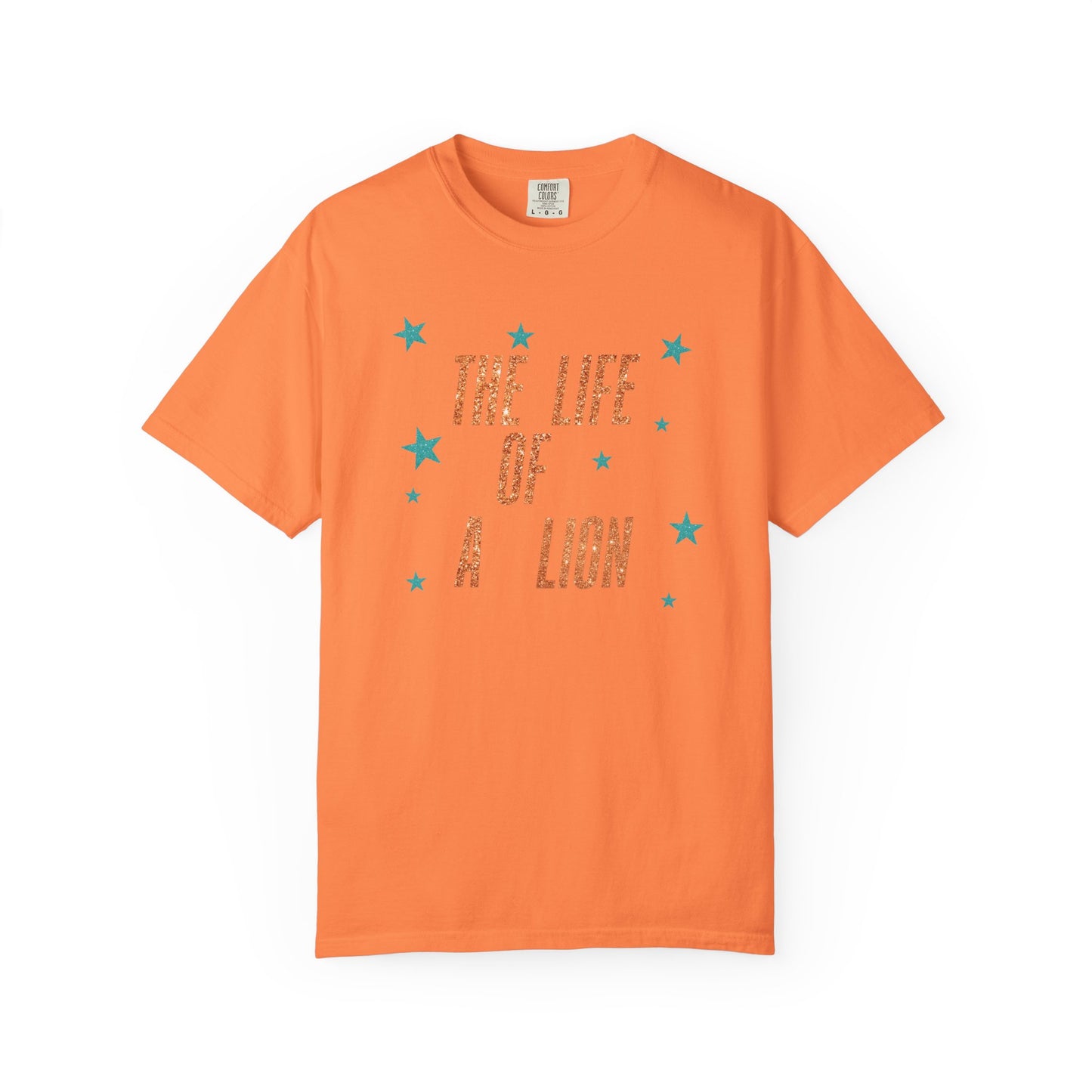 Adult Life of a Lion Faux Glitter - Comfort Colors