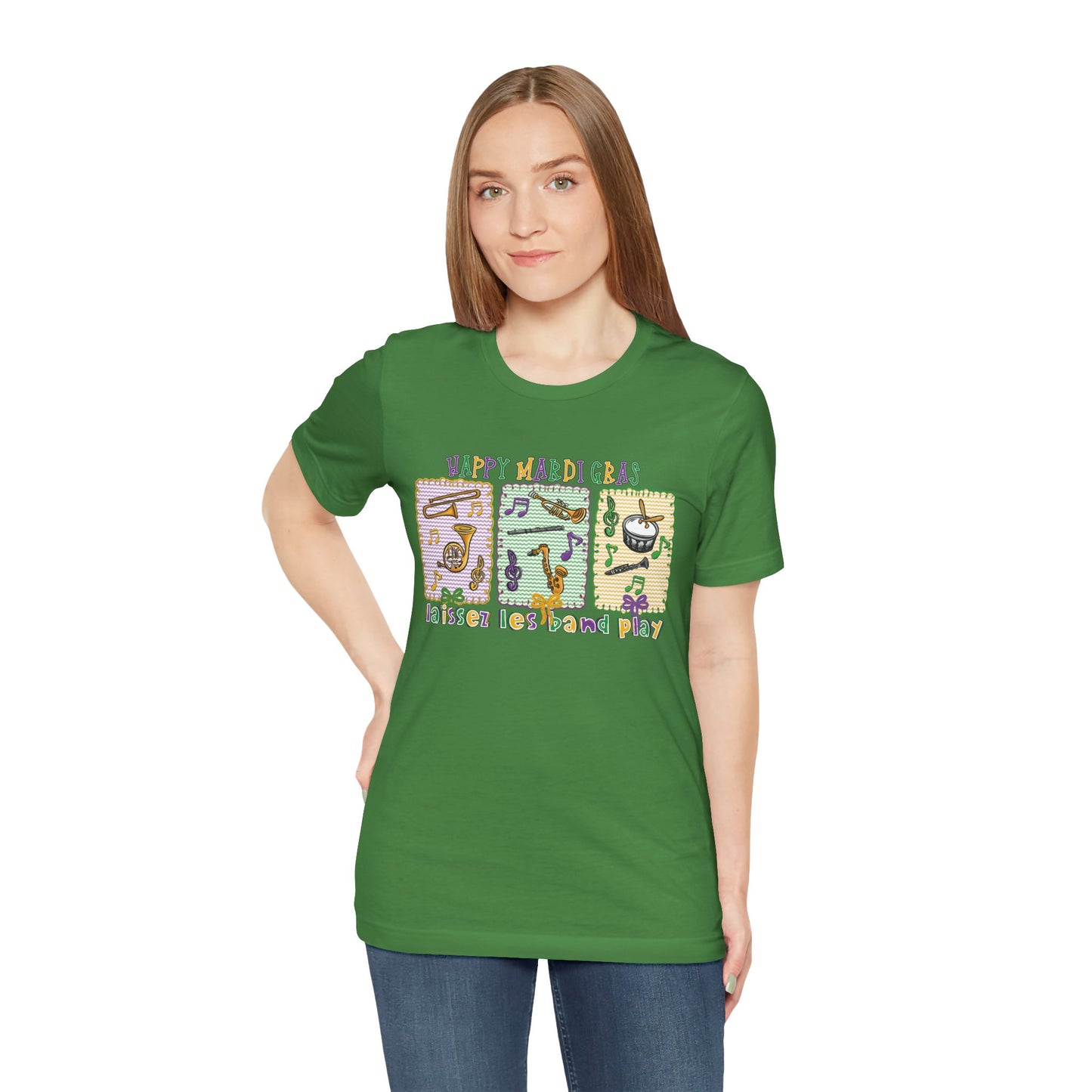 Mardi Gras T-Shirt — "Happy Mardi Gras" Carnival Mask & Beads Celebration Tee