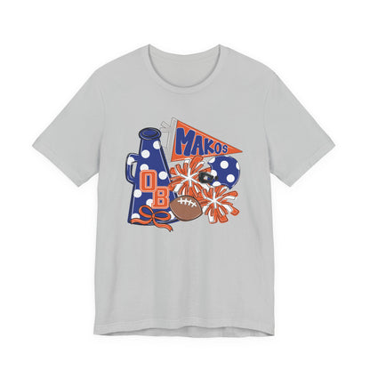 Adult Mega Makos Spirit Football Tee - Bella Canvas