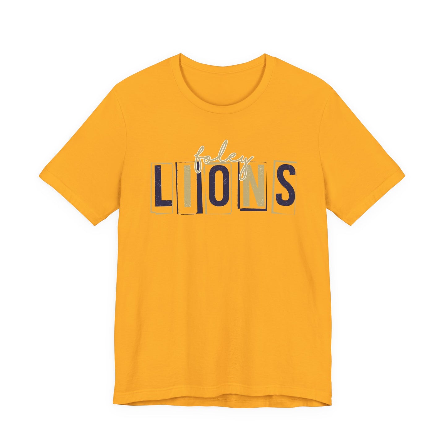 Lions Blocky Spirit Tee - Bella Canvas