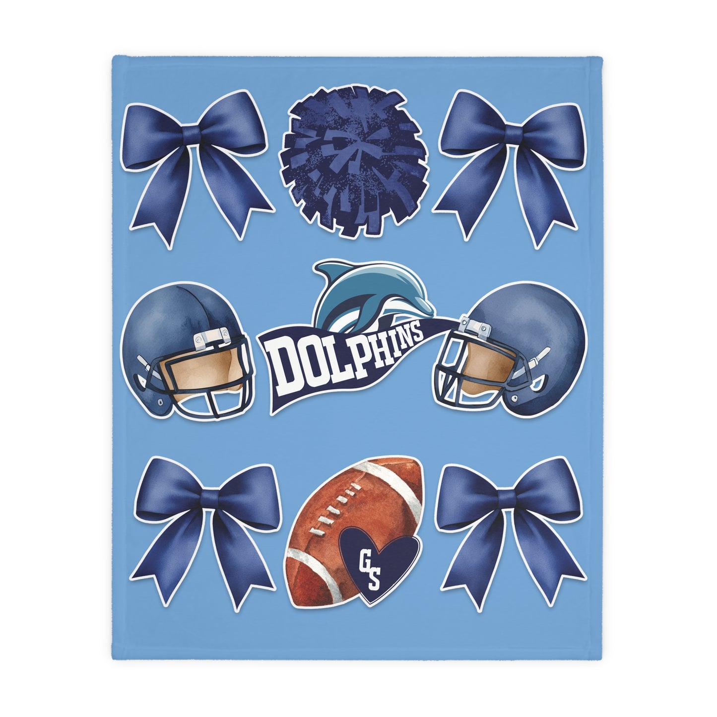 Dolphin Coquette 2 Sided Blanket