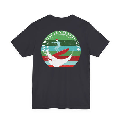 Adult Christmas Surfing Tee - Bella Canvas
