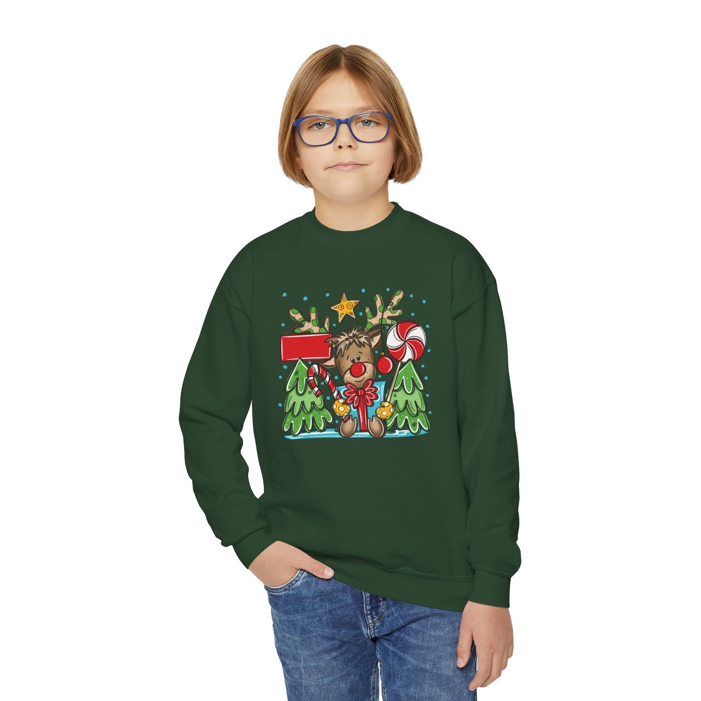 Personalized Boy Reindeer Sweatshirt