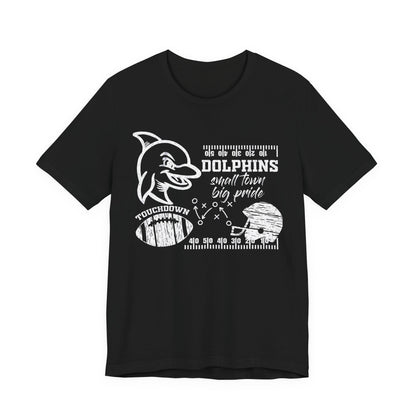 Adult Dolphin Football Tee - Bella Canvas