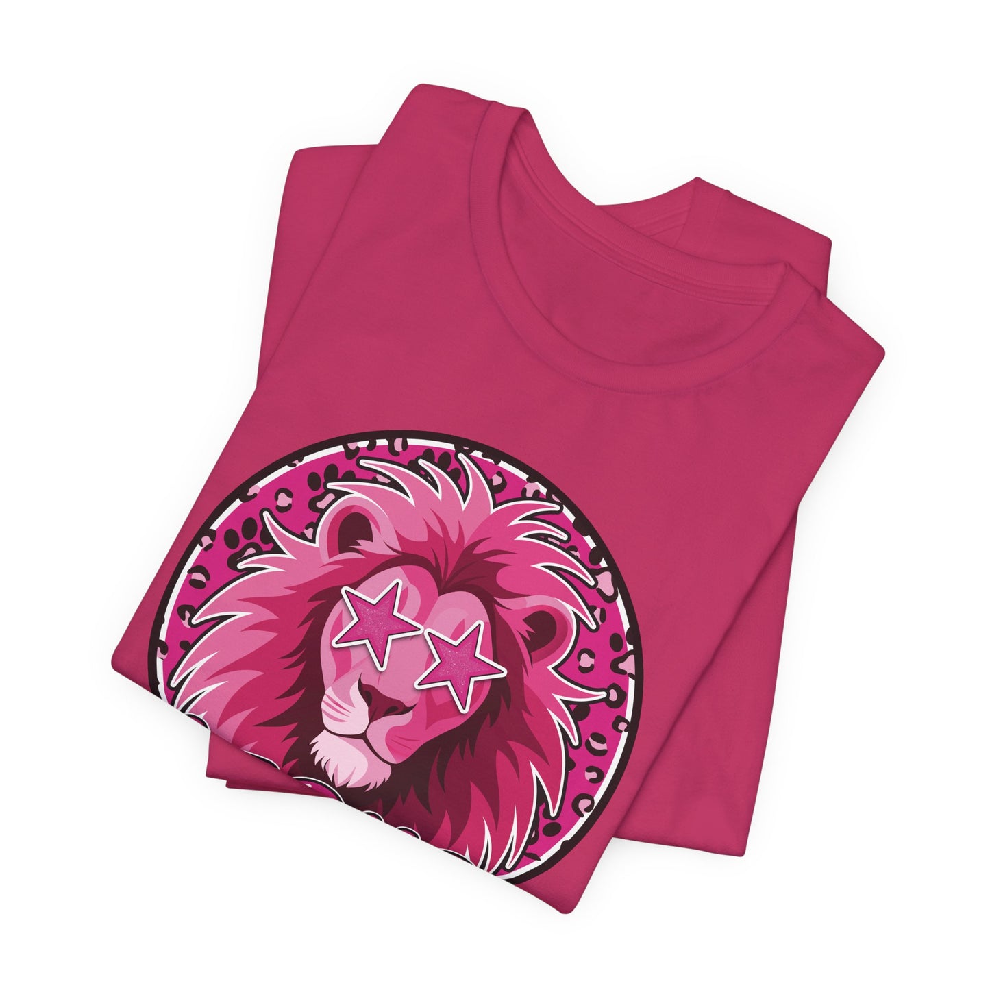 Preppy Pink Lion Tee - Bella Canvas