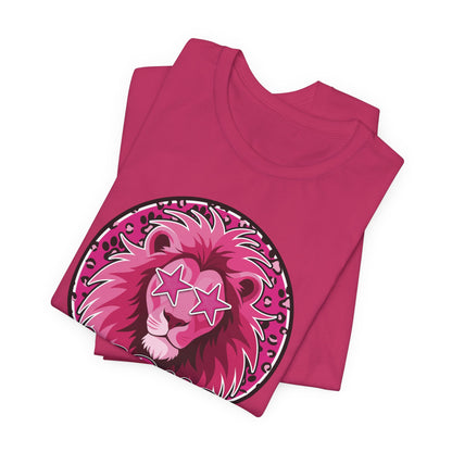 Preppy Pink Lion Tee - Bella Canvas