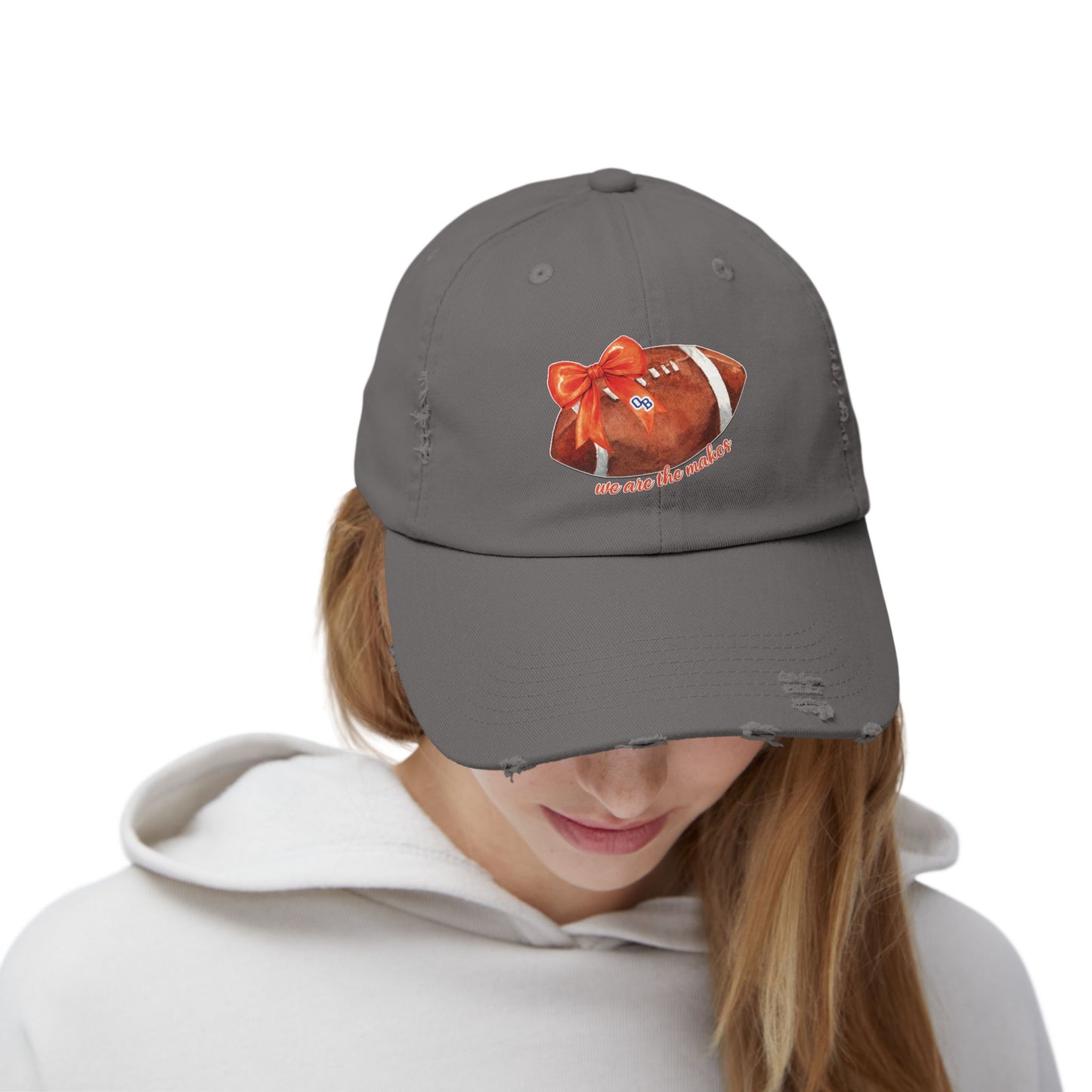 Makos Coquette Football Unisex Distressed Football Cap
