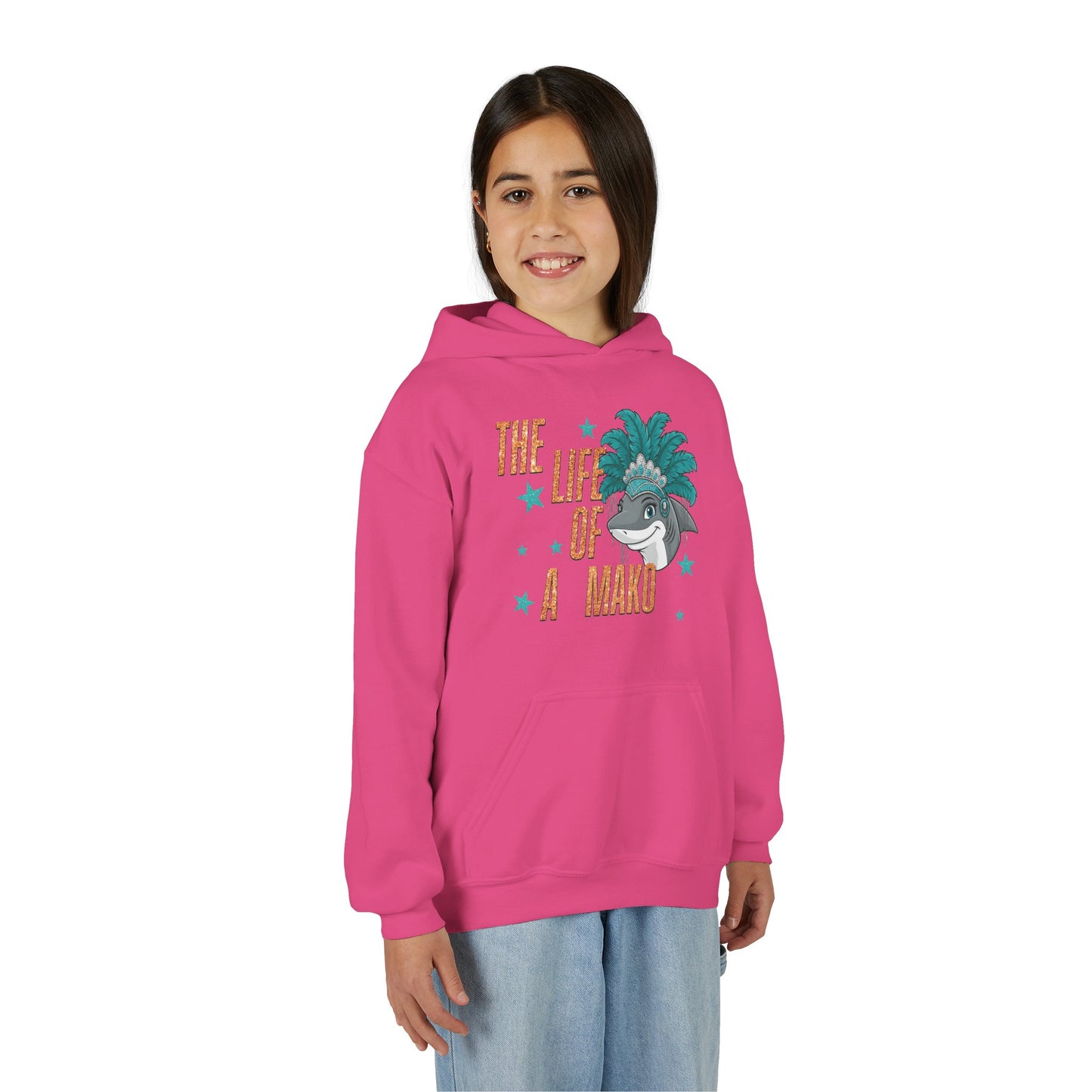 Life of a Mako Faux Glitter Hoodie - Gildan