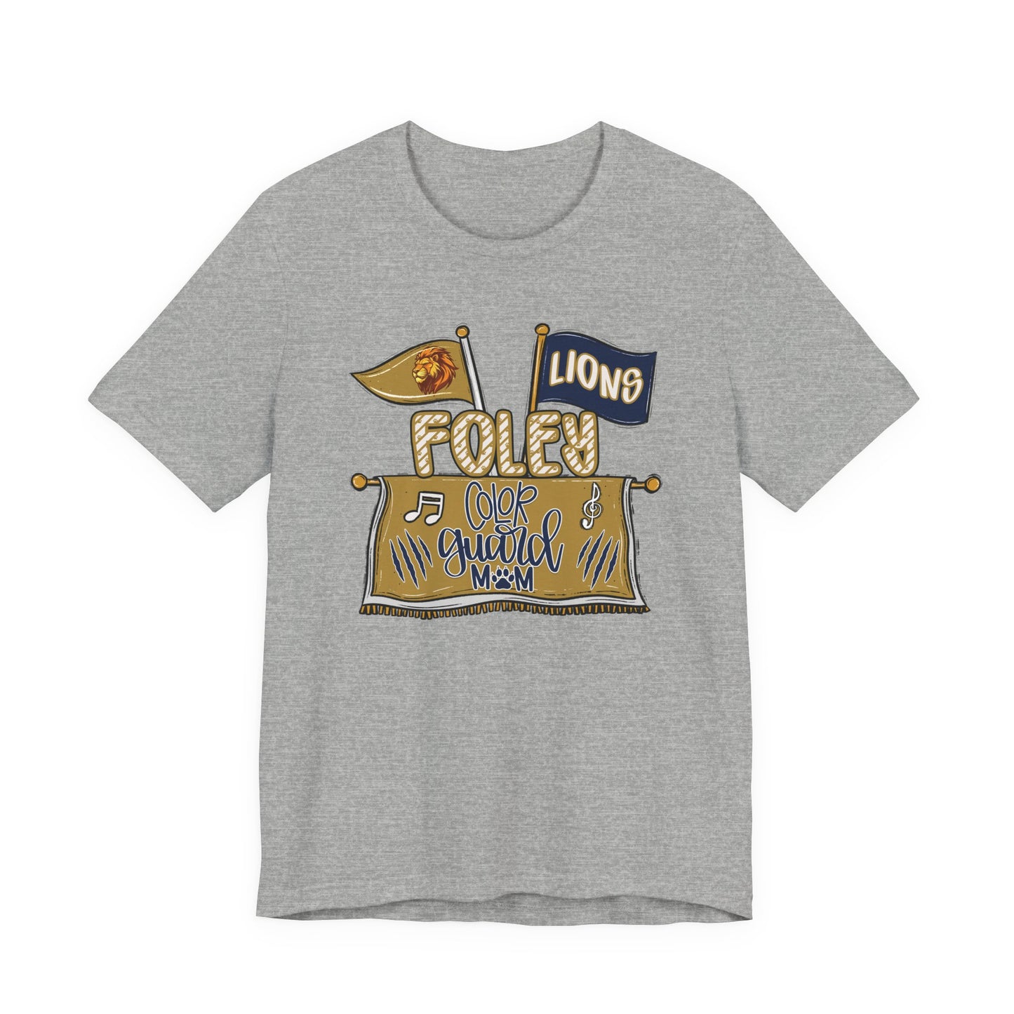 Adult Lions Color Guard Mom Tee - Bella Canvas