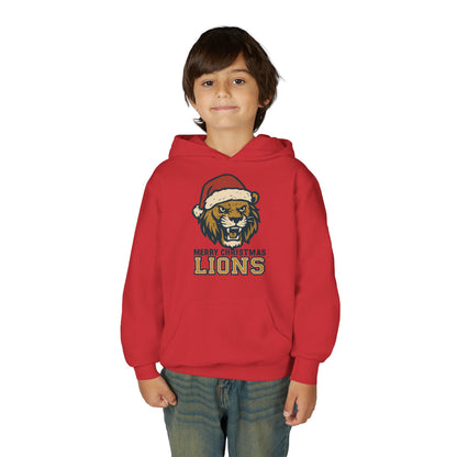 Merry Christmas Lions Hoodie - Gildan