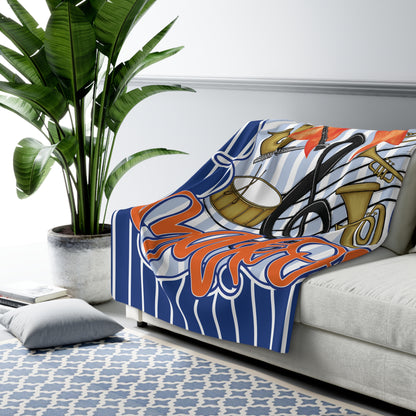 Makos Coquette Band Sherpa Blanket