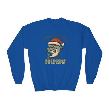 Merry Christmas Dolphins Sweatshirt - Gildan