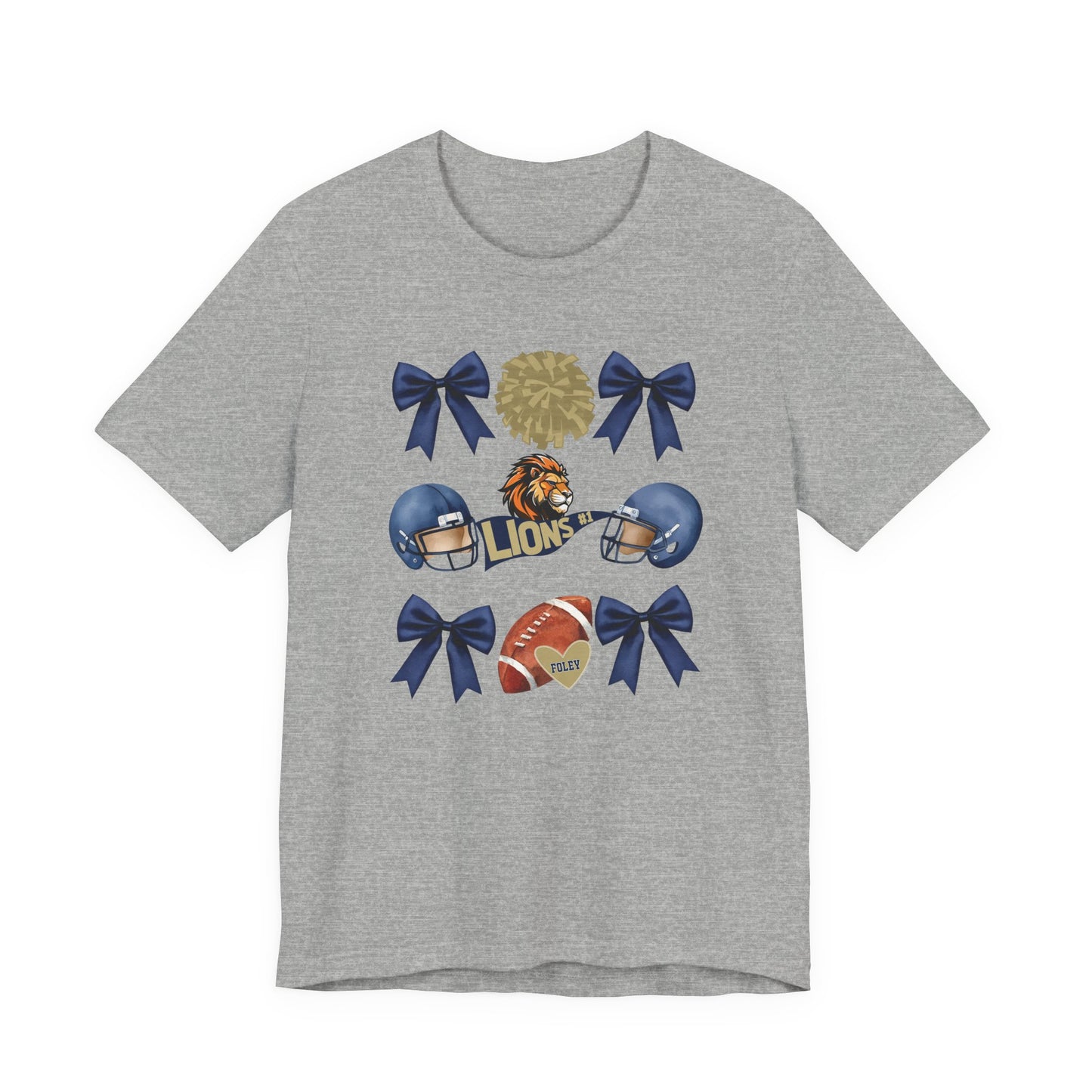 Lions Coquette Football Cheer Tee - Bella Canvas
