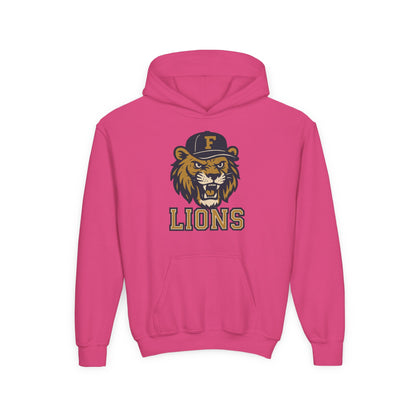 Youth Retro Roaring Lions Hoodie - Gildan
