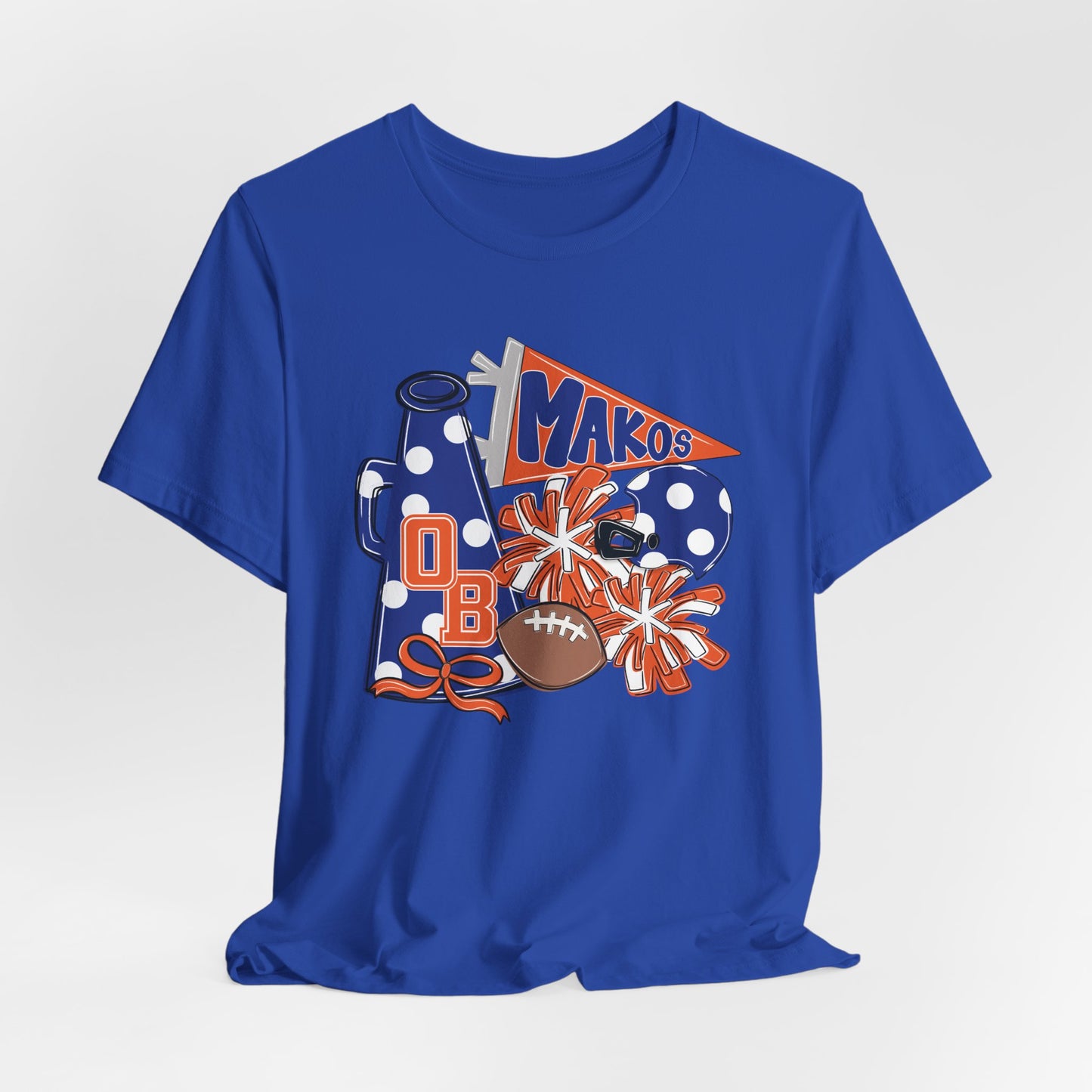 Adult Mega Makos Spirit Football Tee - Bella Canvas