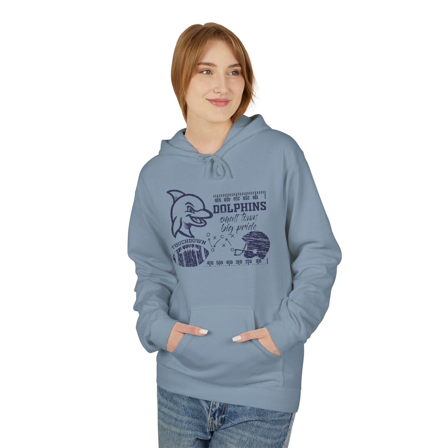 Dolphin Football Hoodie - Gildan