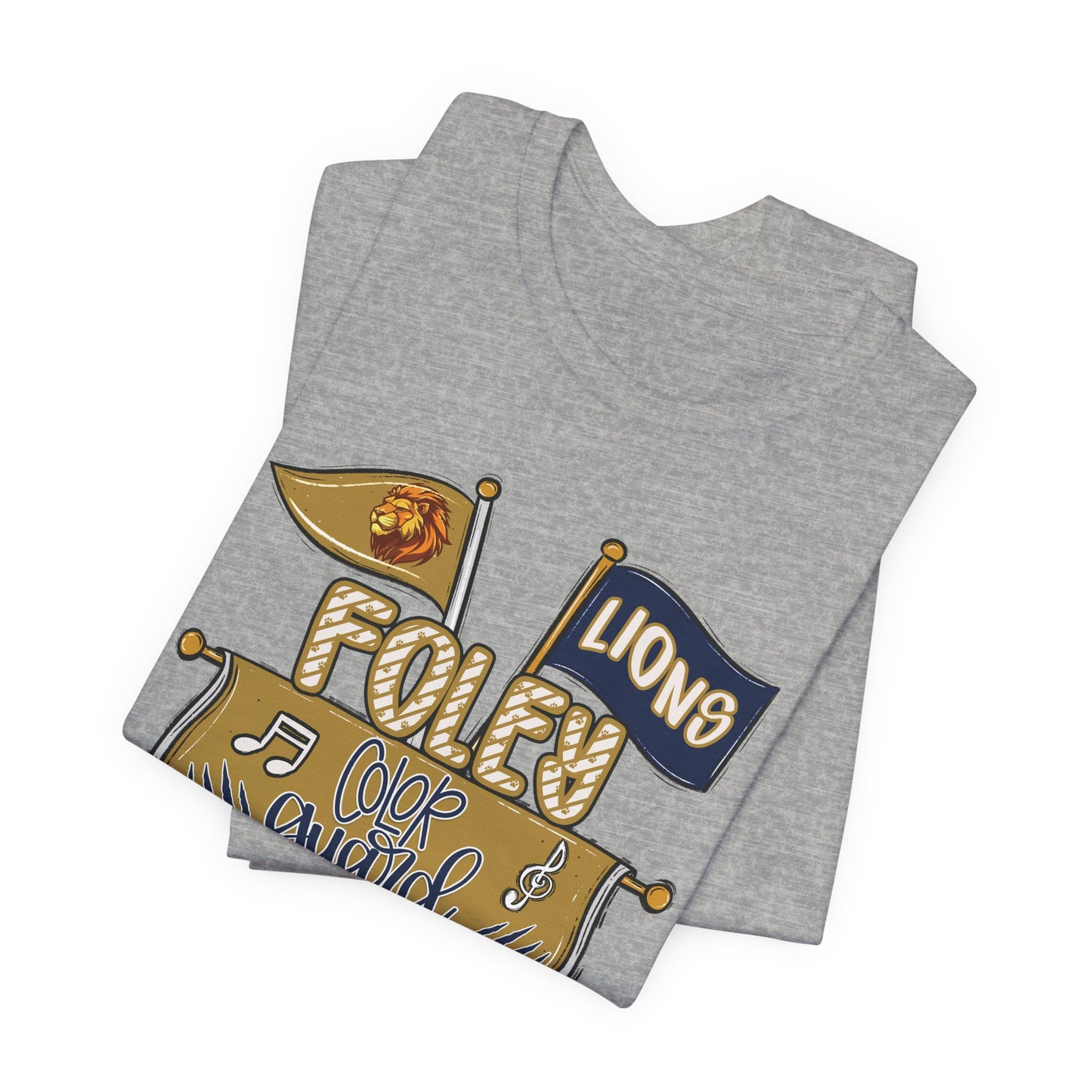 Adult Lions Color Guard Mom Tee - Bella Canvas