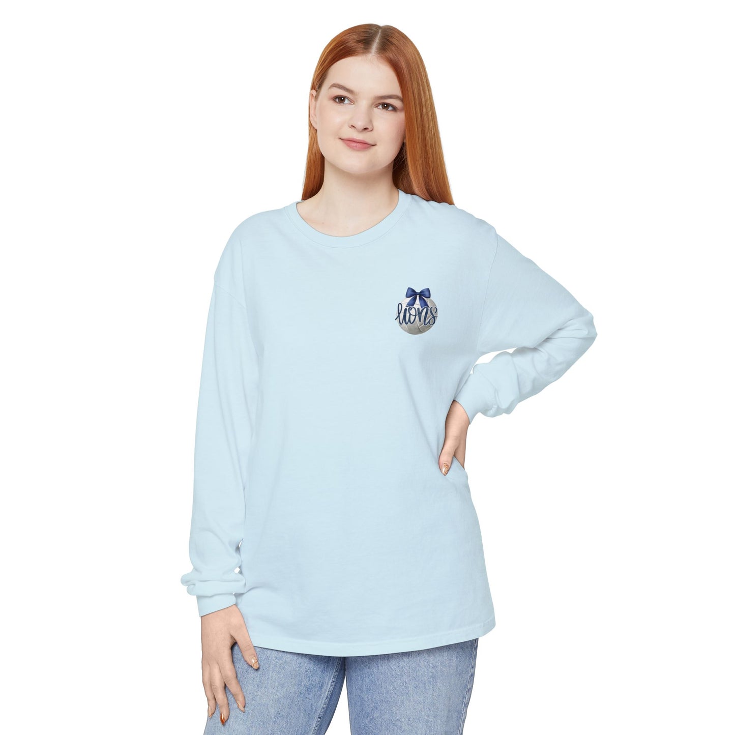 Foley Lions Volleyball Mom Long Sleeve T-Shirt- Comfort Colors