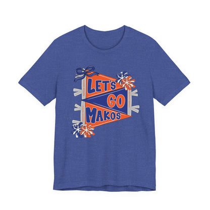 Adult Makos Let's Go Pennant Tee - Bella Canvas