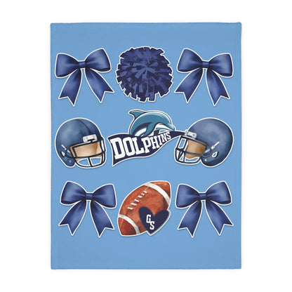 Dolphin Coquette 2 Sided Blanket