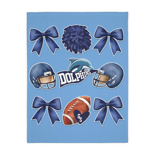 Dolphin Coquette 2 Sided Blanket