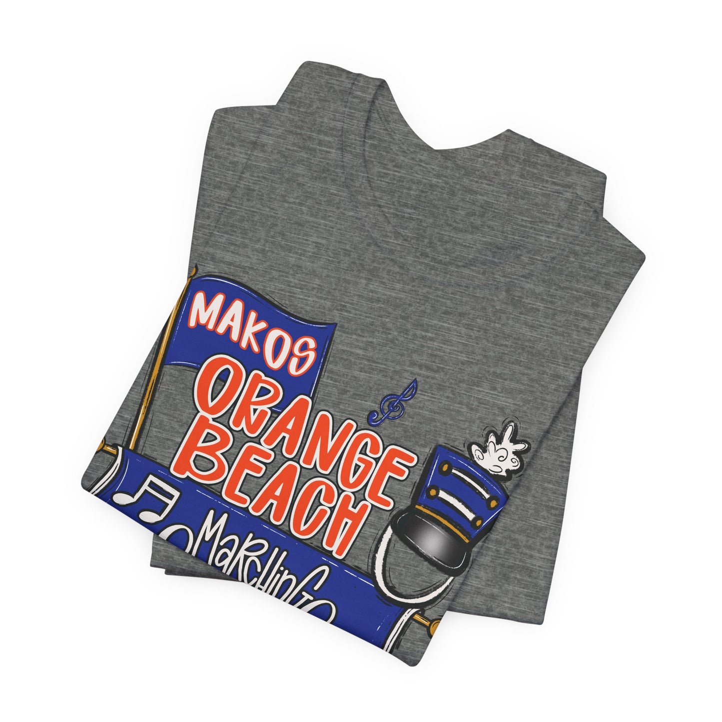 Adult Orange Beach Marching Band Tee - Bella Canvas