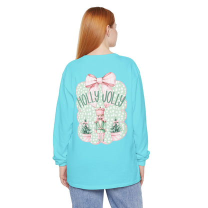 Holly Jolly Long Sleeve Tee - Comfort Colors