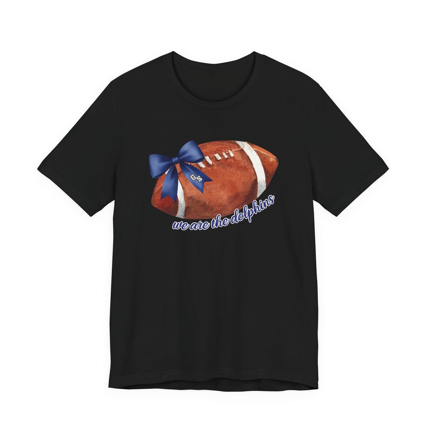 Adult Dolphins Coquette Football Tee