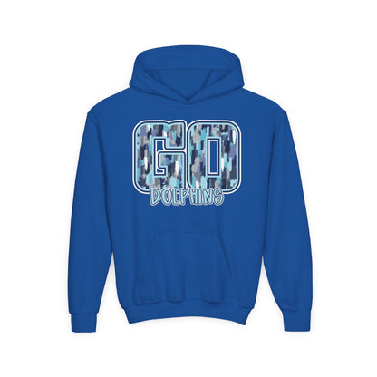Youth GO Dolphins Hoodie - Gildan