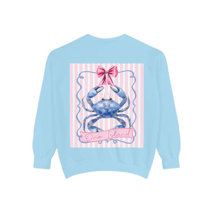 Adult Ono Island Preppy Crab Sweatshirt - Comfort Colors