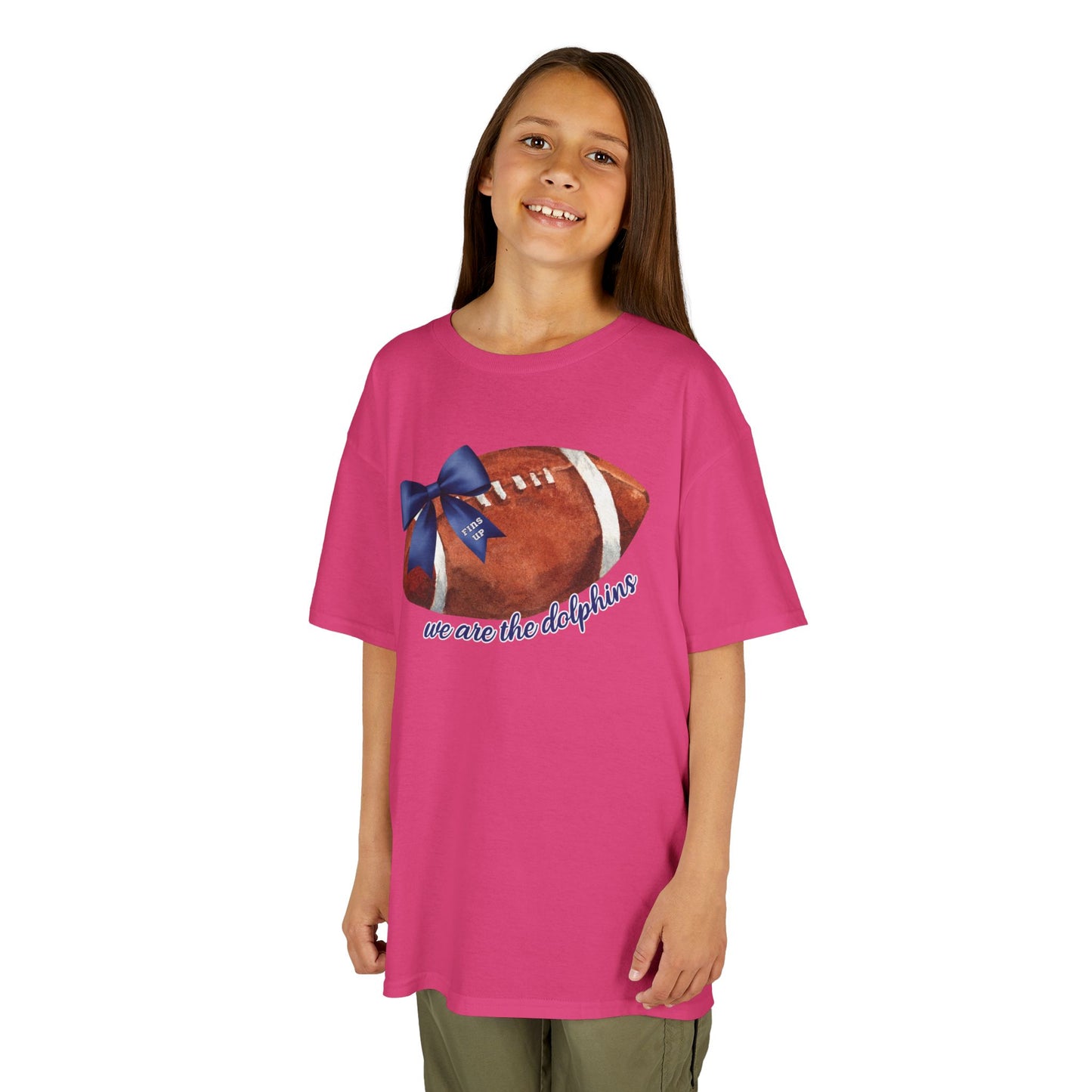 Youth Fins Up We Are The Dolphins Bow Football