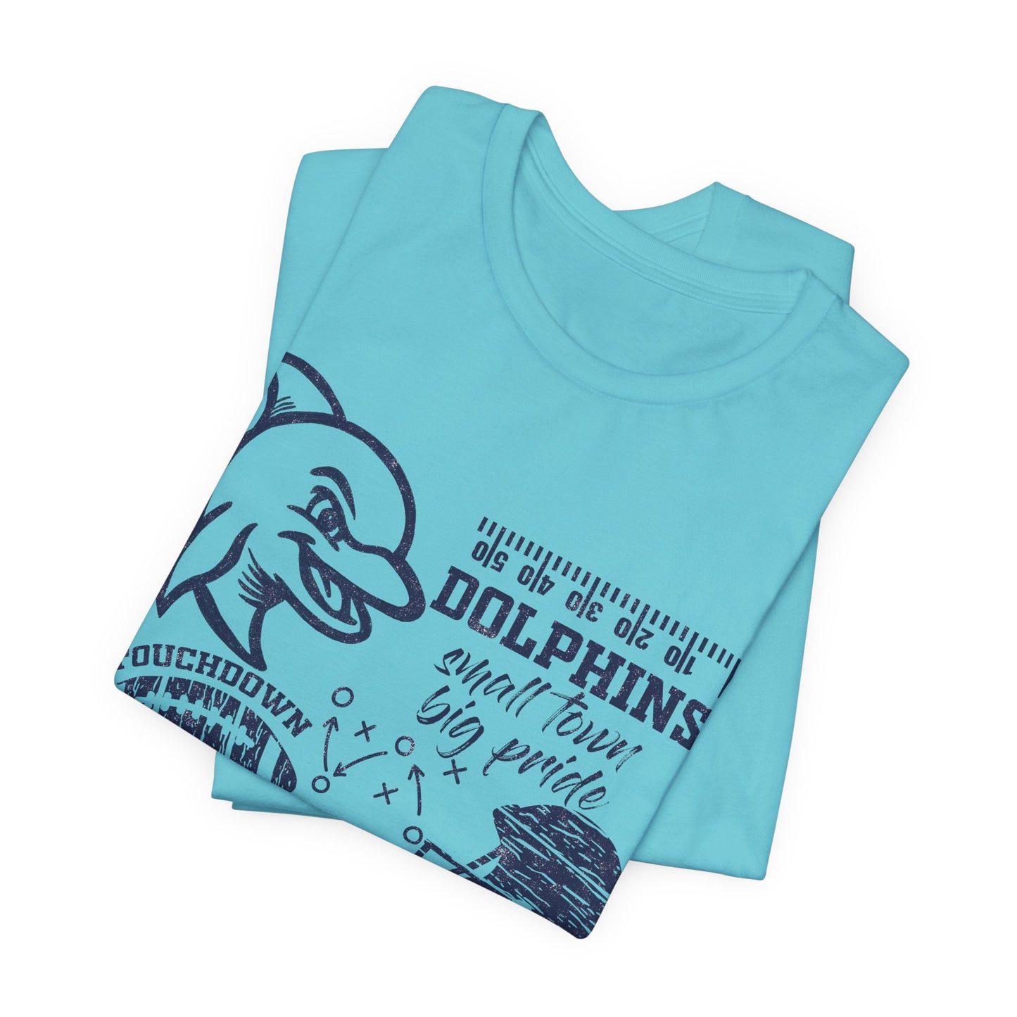 Adult Dolphin Football Tee - Bella Canvas