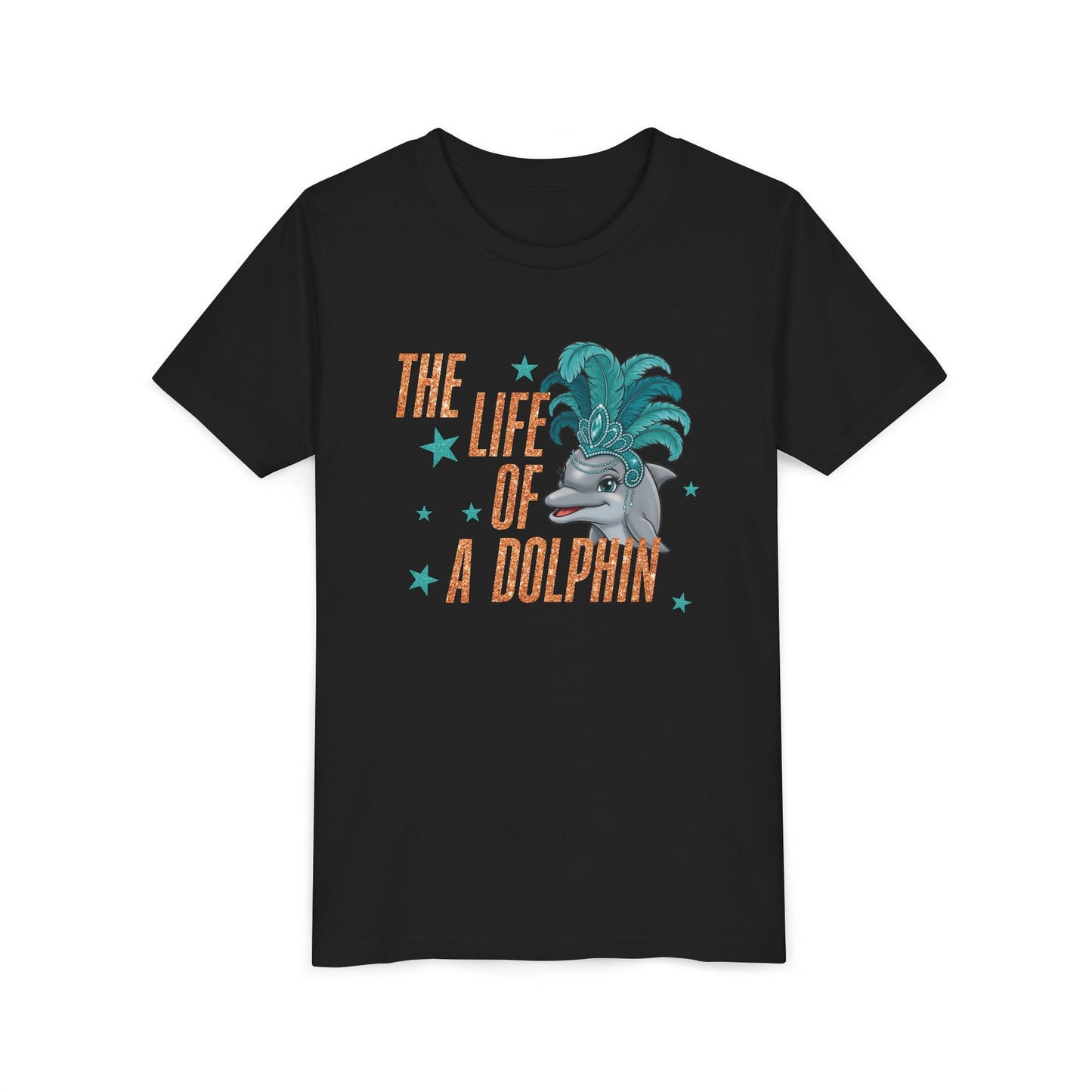 Life of a Dolphin Faux Glitter - Bella Canvas