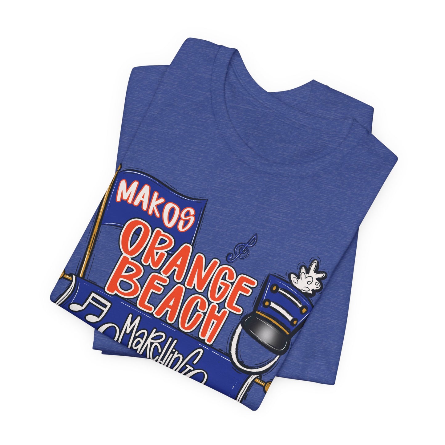 Adult Orange Beach Marching Band Tee - Bella Canvas