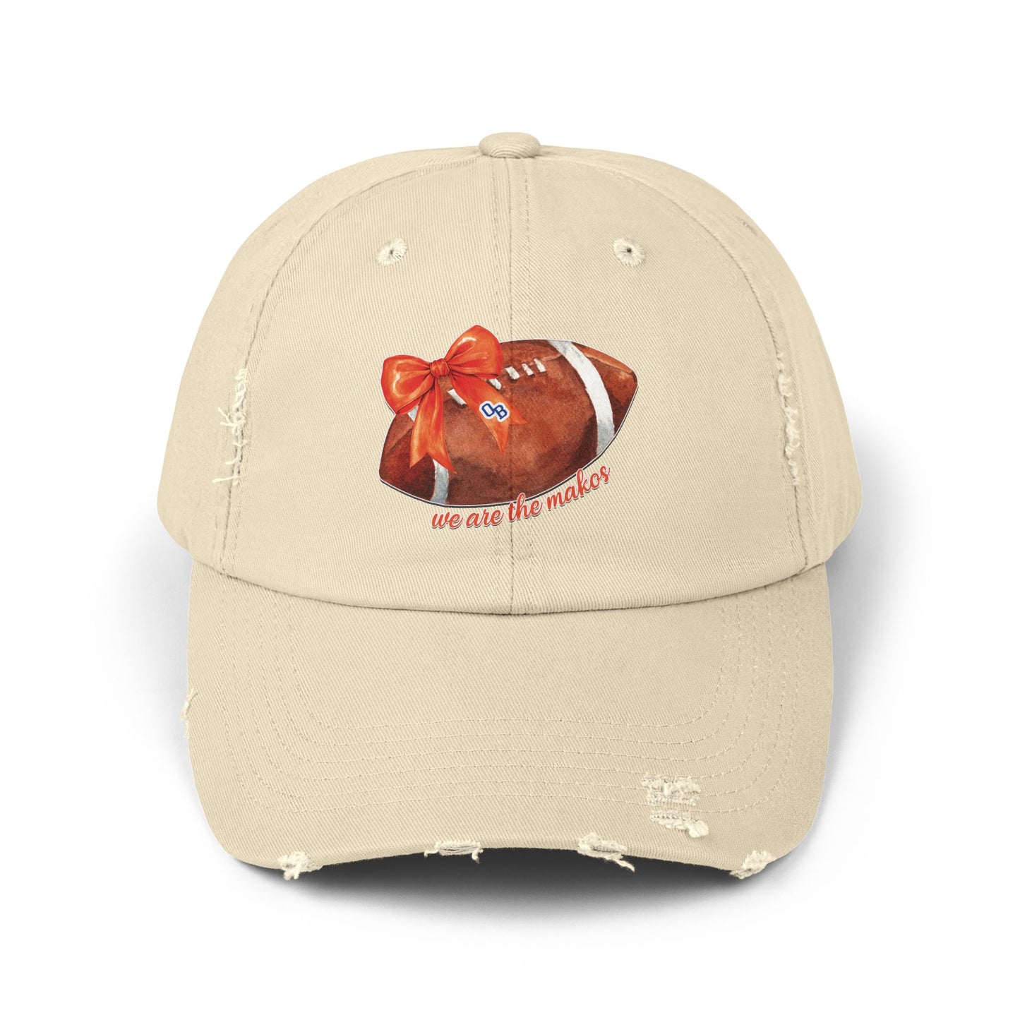 Makos Coquette Football Unisex Distressed Football Cap