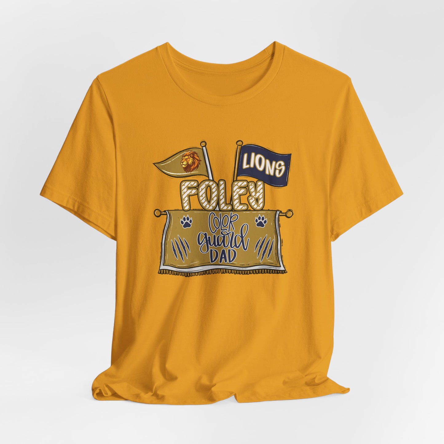 Adult Lions Color Guard Dad Tee - Bella Canvas